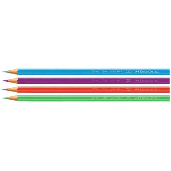 Ecolápis de cor 12 cores clássicas aquareláveis + 1 pincel Faber-Castell