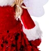 Enfeite natalino Menina Anjo com asas e gorro de Papai Noel 55 cm