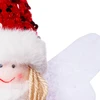 Enfeite natalino Menina Anjo com asas e gorro de Papai Noel 55 cm