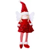 Enfeite natalino Menina Anjo com asas e gorro de Papai Noel 55 cm