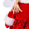Enfeite natalino Menina Anjo com asas e gorro de Papai Noel 55 cm