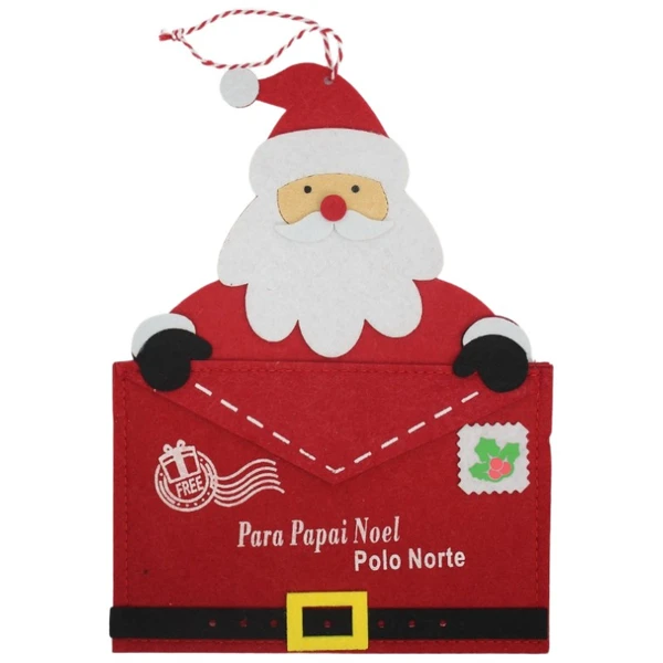 Envelope de feltro carta para o Papai Noel 18x24