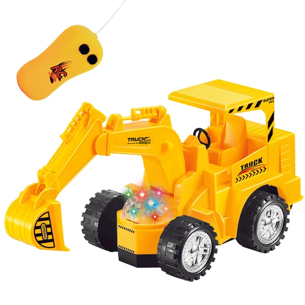 Escavadeira com controle remoto com luz e som Truck Super Max