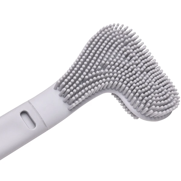 Escova sanitária curva em silicone cinza Golf Lyor 41x8