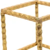 Escultura cubo dourado em metal Mart 12x12