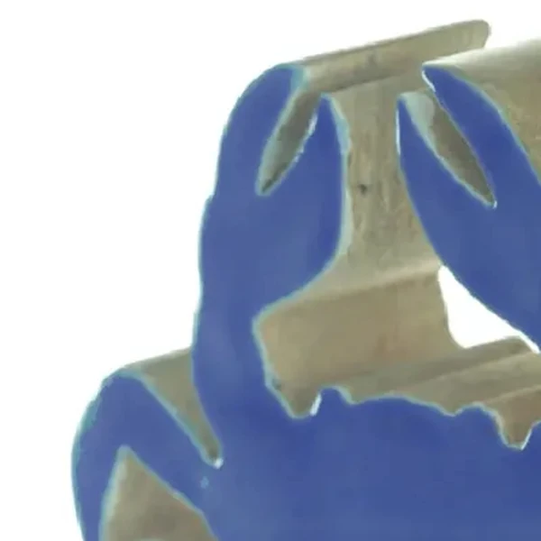 Escultura em madeira Caranguejo azul 25x25x5