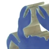 Escultura em madeira Caranguejo azul 25x25x5