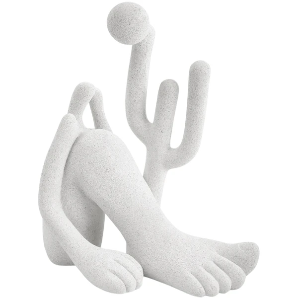 Escultura em poliresina Abaporu Tarsila do Amaral off white Mart 27x32