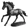 Escultura em poliresina Cavalo preto Mart 38x26