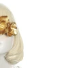 Escultura em poliresina Menina com flores e borboletas 28x12x11