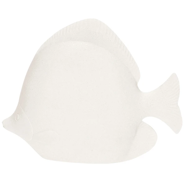 Escultura em poliresina Peixe off white Mart 25x20