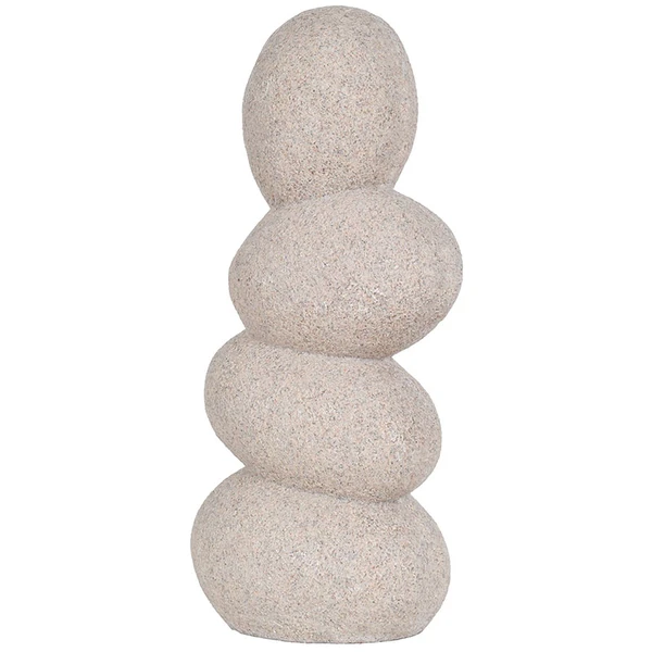 Escultura em resina Pedras Empilhadas areia Grillo 12x8x24,5