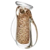 Escultura em vidro Santa Nossa Senhora transparente com dourado Wolff 10x6x15,5