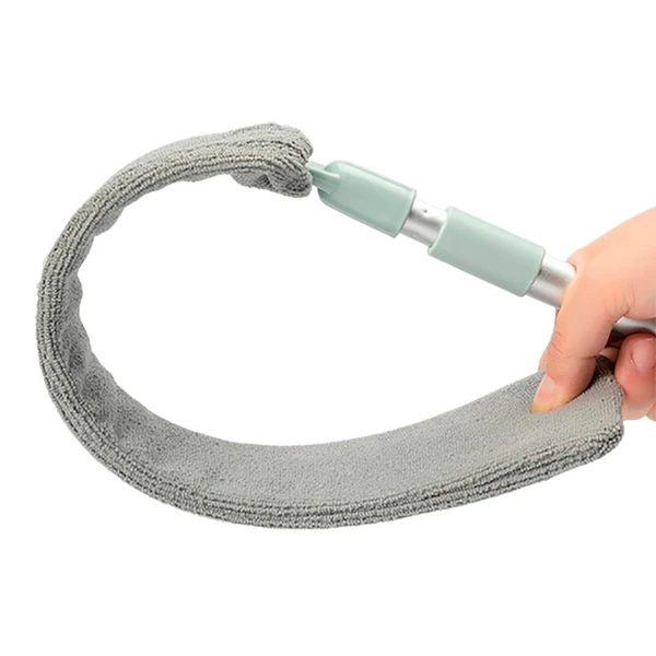 Espanador flexível com cabo retrátil e pano de microfibra
