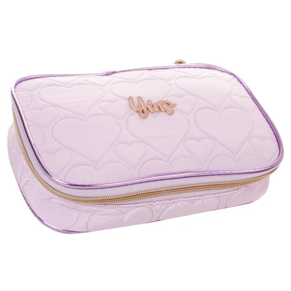 Estojo escolar Box matelassê coração 23x14x5