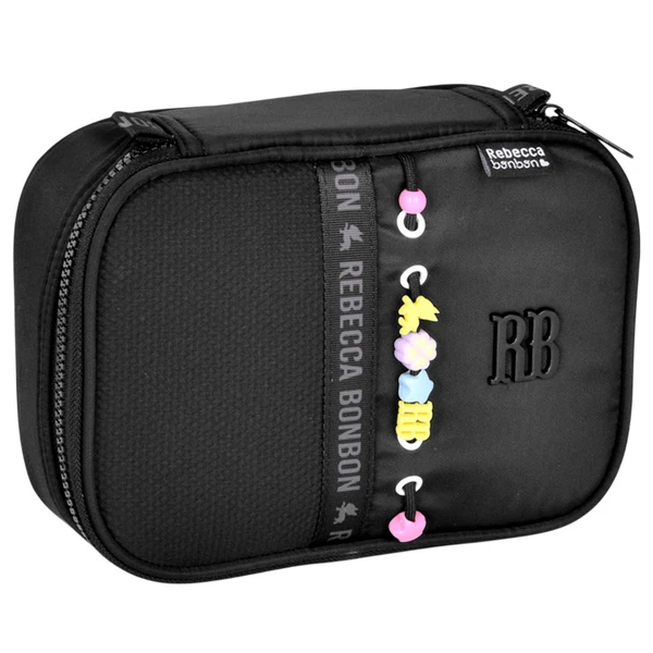 Estojo escolar box para 36 lápis Beaded Fun Rebecca Bonbon - preto