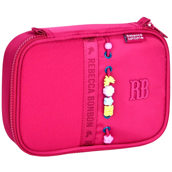 Estojo escolar box para 36 lápis Beaded Fun Rebecca Bonbon - rosa