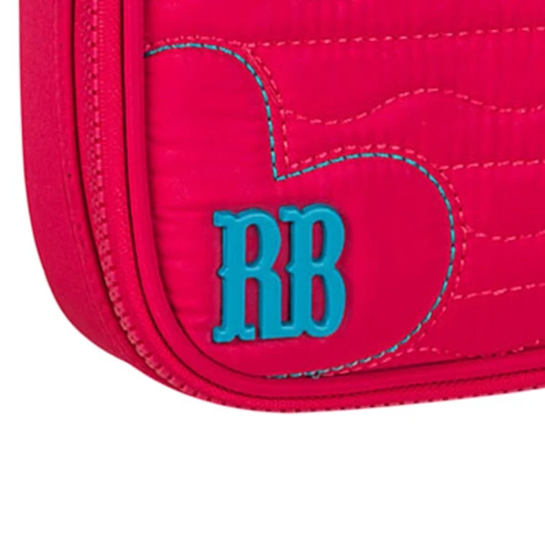 Estojo escolar box para 36 lápis Heart Beats Rebecca Bonbon - rosa