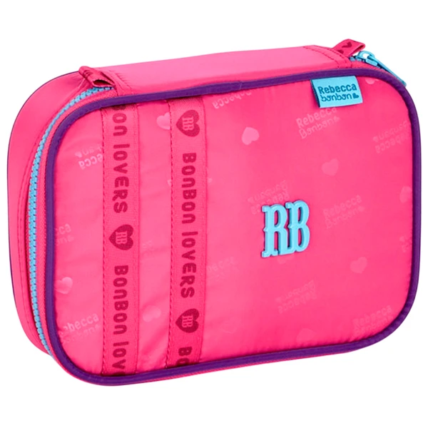 Estojo escolar box para 36 lápis Urban Mix Rebecca Bonbon - rosa