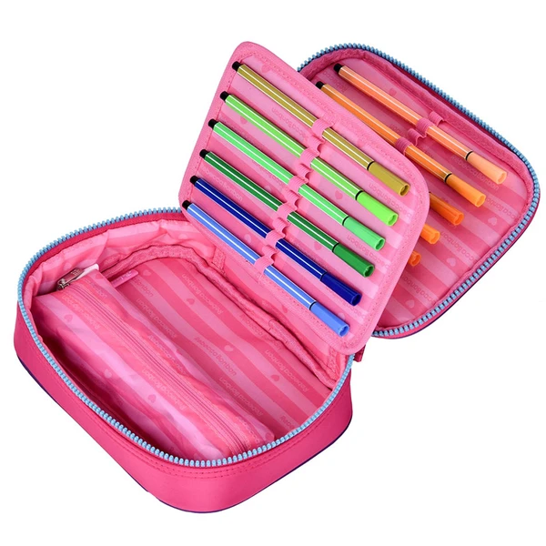 Estojo escolar box para 36 lápis Urban Mix Rebecca Bonbon - rosa