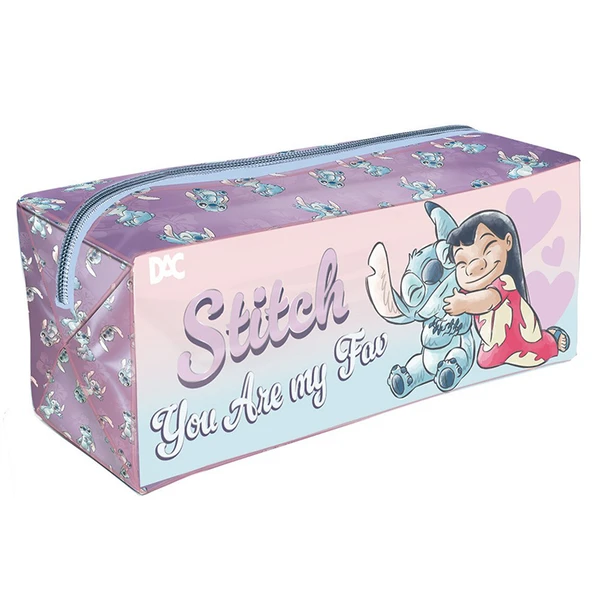 Estojo escolar e necessaire grande Stitch Disney DAC 20,5x8,5x7,5