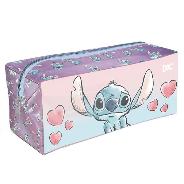 Estojo escolar e necessaire grande Stitch Disney DAC 20,5x8,5x7,5