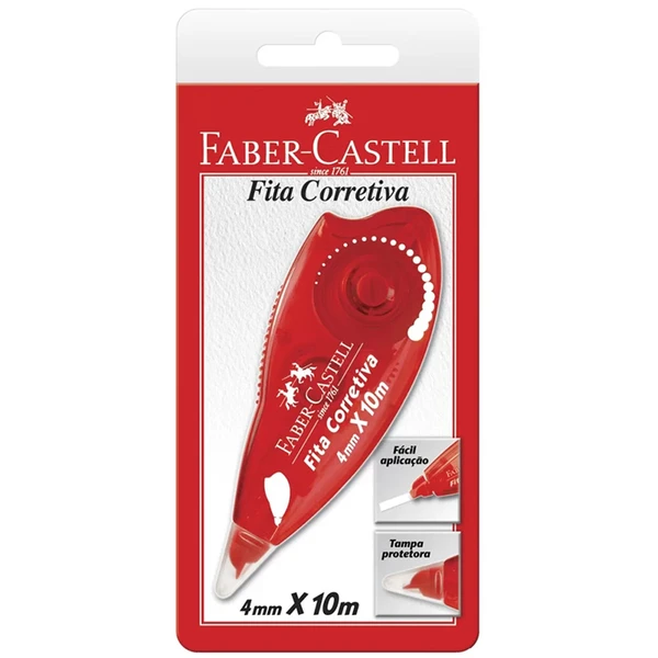 Fita corretiva Faber-Castell 4 mm x 10 metros