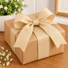 Fita decorativa aramada champanhe com leve brilho elegante 6,3 cm x 9,14 metros