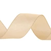 Fita decorativa aramada champanhe com leve brilho elegante 6,3 cm x 9,14 metros