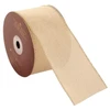 Fita decorativa aramada champanhe com leve brilho elegante 6,3 cm x 9,14 metros