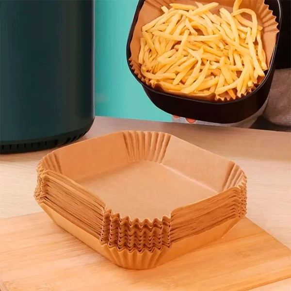 Forma descartável para fritadeira elétrica Air Fryer 16x16x4,5 50 unidades