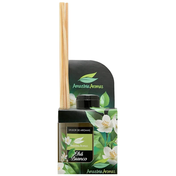 Frasco difusor de aromas com essência Chá Branco Amazônia Aromas 270 ml