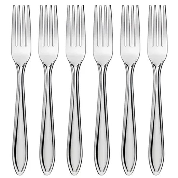 Garfo de sobremesa em aço inoxidável Gastro Lyor 6 unidades