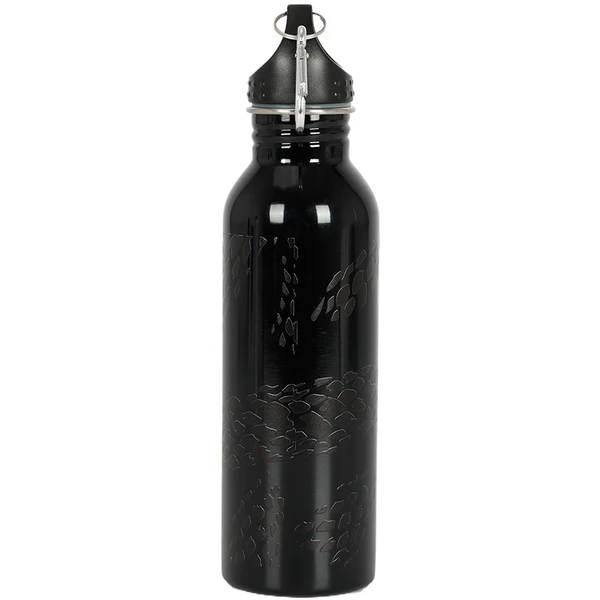 Garrafa squeeze de aço inoxidável com mosquetão Loud Luxcel 750 ml - preta
