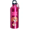 Garrafa squeeze de alumínio com mosquetão Patrulha Canina Nickelodeon Zona Criativa - Skye 500 ml