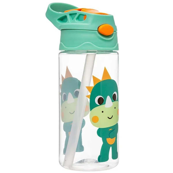 Garrafa squeeze infantil Tritan BubaZoo Dinossauro Dino Buba 450 ml