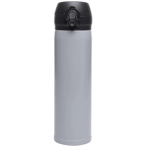 Garrafa squeeze térmica com tampa flip cinza Lyor 410 ml