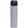 Garrafa squeeze térmica com tampa flip cinza Lyor 410 ml