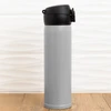 Garrafa squeeze térmica com tampa flip cinza Lyor 410 ml