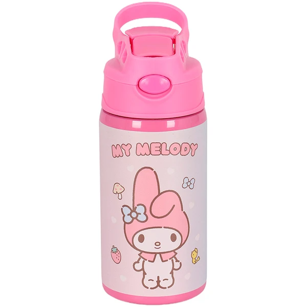 Garrafa squeeze térmica infantil My Melody Sanrio Luxcel 500 ml - rosa