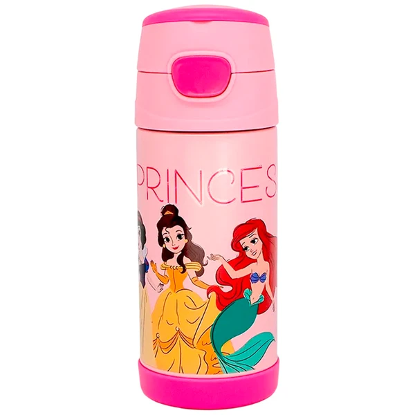 Garrafa squeeze térmica infantil Princesas Disney Zona Criativa 350 ml