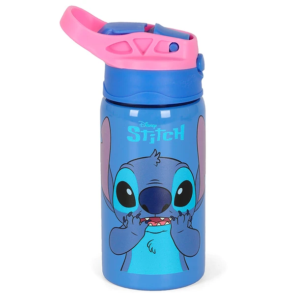 Garrafa squeeze térmica infantil Stitch Disney Luxcel 500 ml - azul