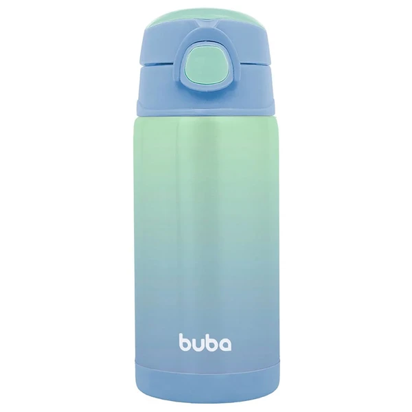 Garrafa squeeze térmica infantil degradê azul Buba 400 ml