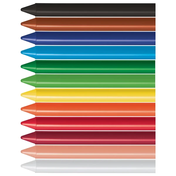 Giz de cera Gizão Jumbo 12 cores clássicas Faber-Castell