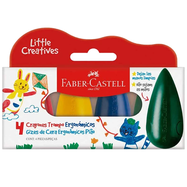 Giz de cera Pião 4 cores Faber-Castell