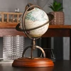 Globo terrestre com bússola e base amadeirada Wolff 23x15