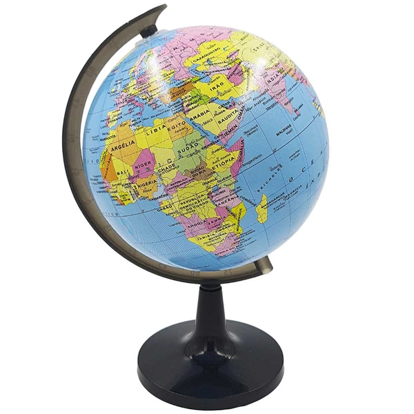 Globo terrestre político decorativo 14 cm