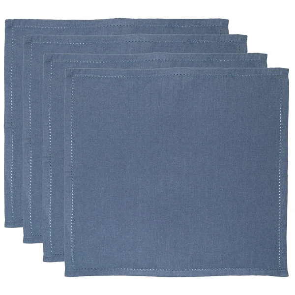 Guardanapos de algodão Momentos azul Lyor 40x40 4 peças