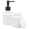 Jogo de banheiro de cerâmica Stripes branco Lyor 2 peças