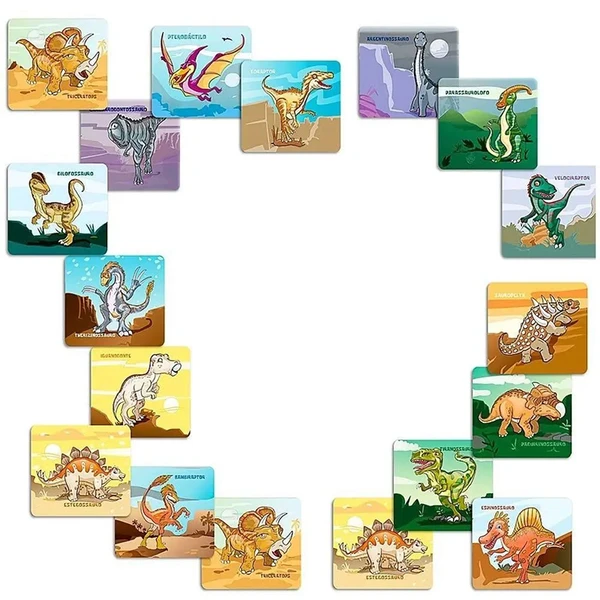 Jogo de memória Dinossauros 40 peças